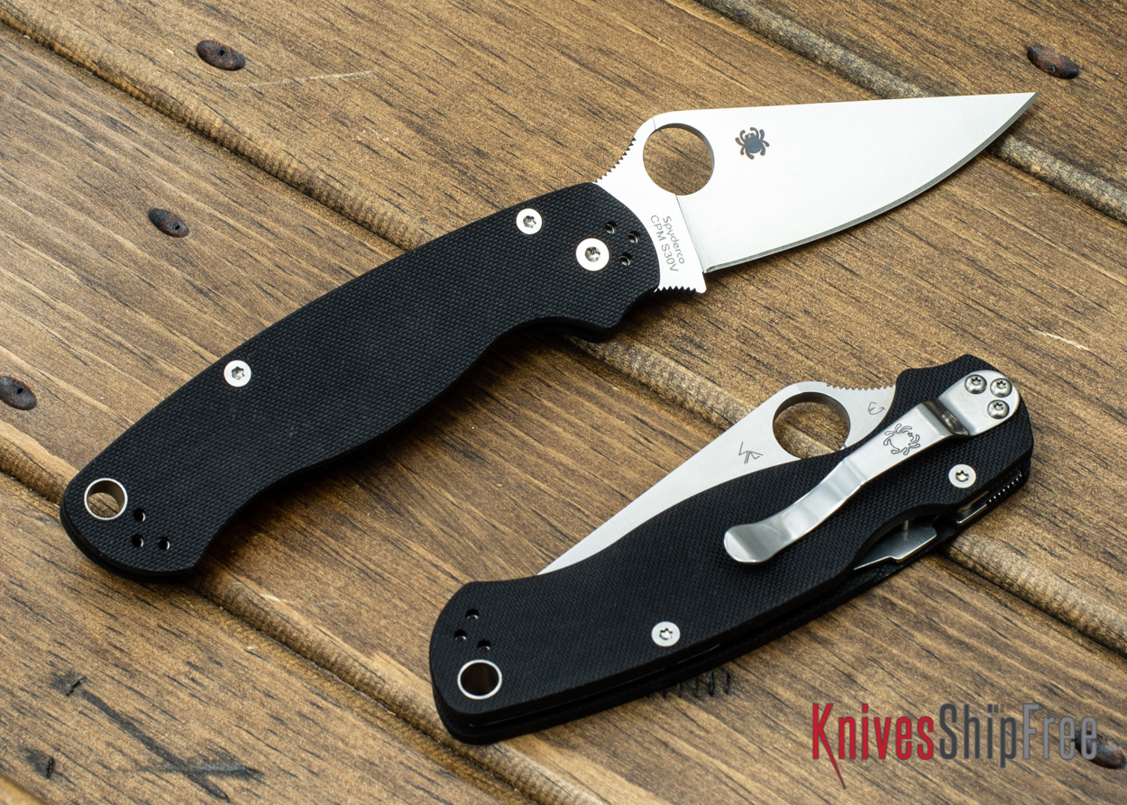 Spyderco: Paramilitary 2 - Left Hand - Black G-10 - CPM-S30V 