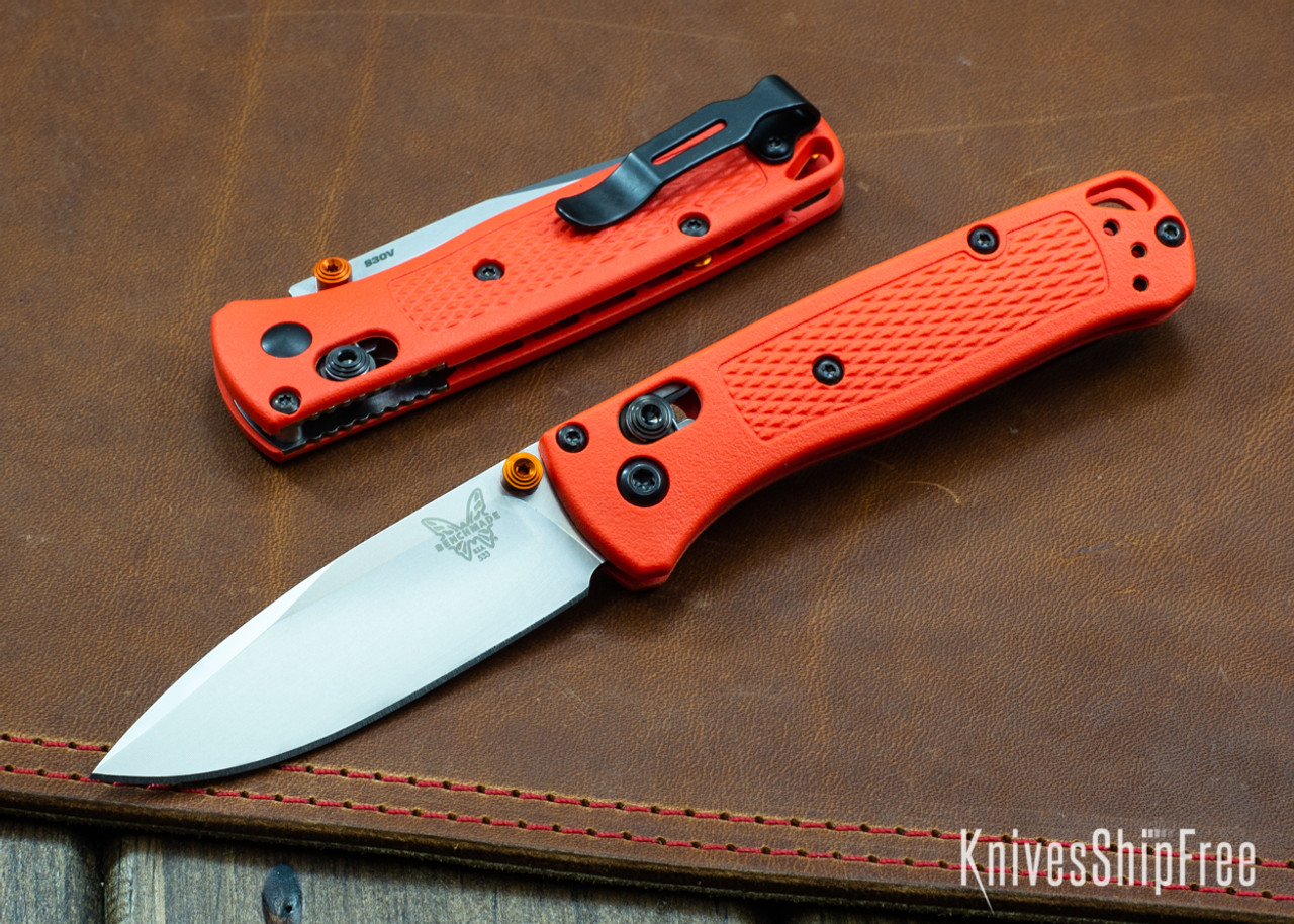 Benchmade Knives: 533 Mini Bugout - Orange Grivory - AXIS Lock