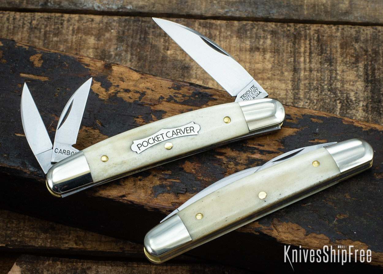 Great Eastern Cutlery: #62 Tidioute - Pocket Carver - Smooth White