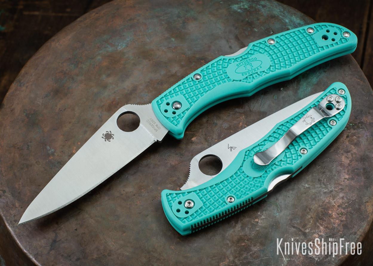 Spyderco: Endura 4 - Teal FRN - CPM-S30V - C10FPTLS30V