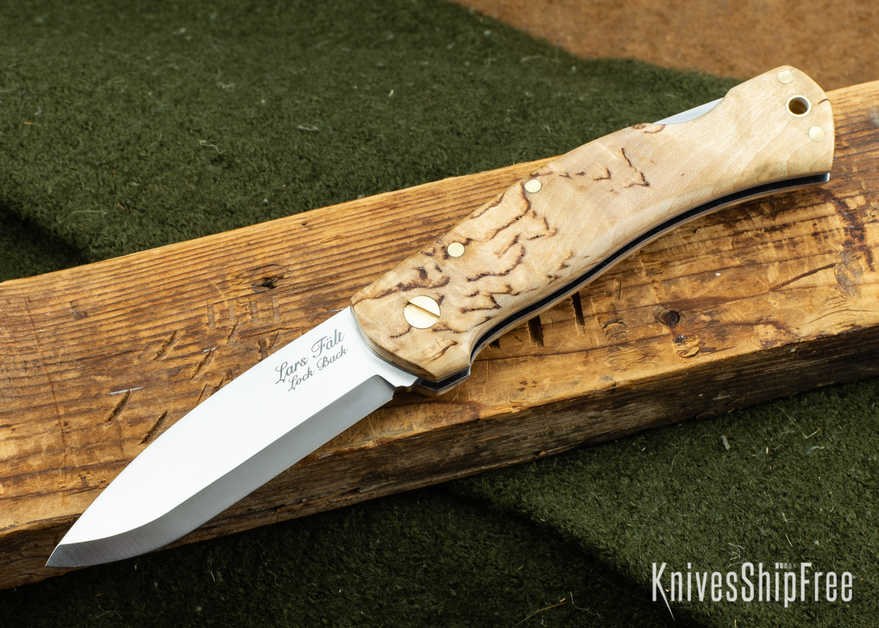 Casstrom: Lars Falt Scandi Lockback Folder - Curly Birch 87
