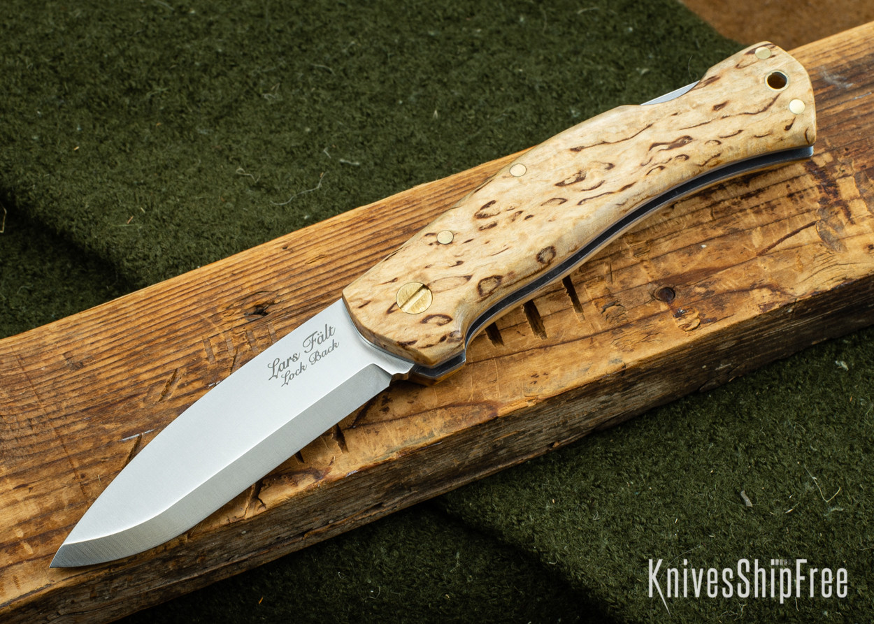 Casstrom: Lars Falt Scandi Lockback Folder - Curly Birch 97