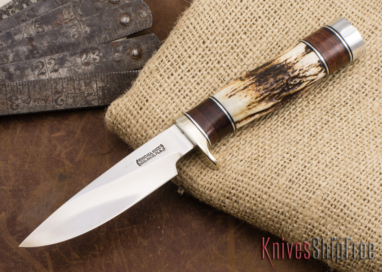 Randall Made Knives: Model 26-4 Pathfinder - Stag & Leather - 073049