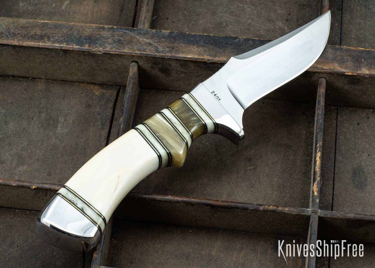 Alan Warren Custom Knives: #2403 Trailing Point Hunter - Warthog