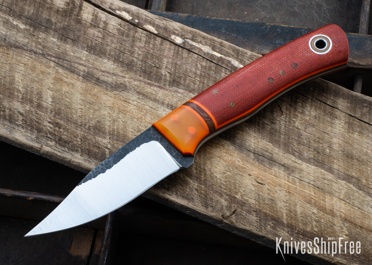 Fiddleback Forge: Warthog - Burnt Orange Micarta - Sunburst Jade G