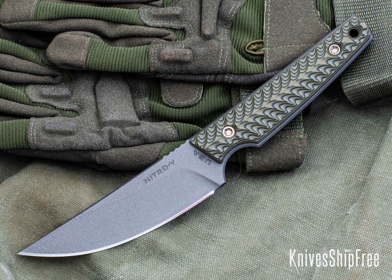 RMJ Tactical: Unmei - Nitro-V - Tungsten Cerakote - Dirty Olive G-10