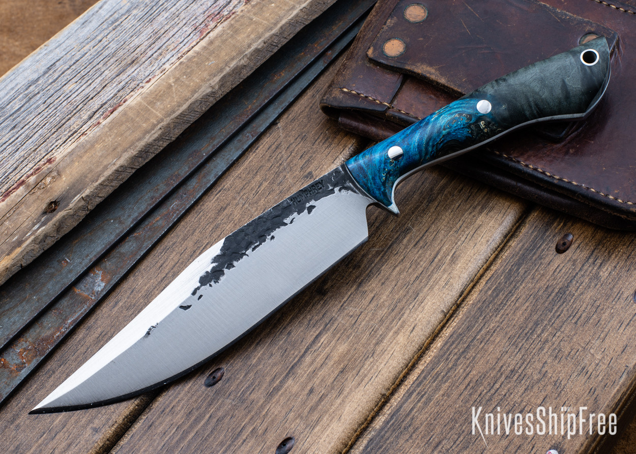 Lon Humphrey Knives: Hickok - Forged 52100 - Black & Blue Box