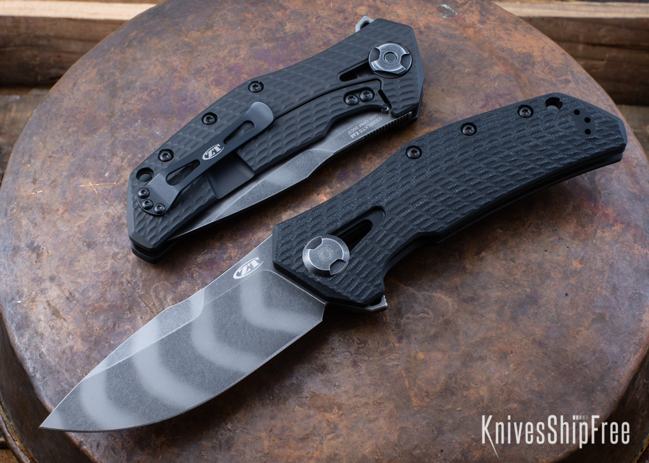 Zero Tolerance: 0308BLKTS - Black G-10 - KVT Bearing Flipper - CPM