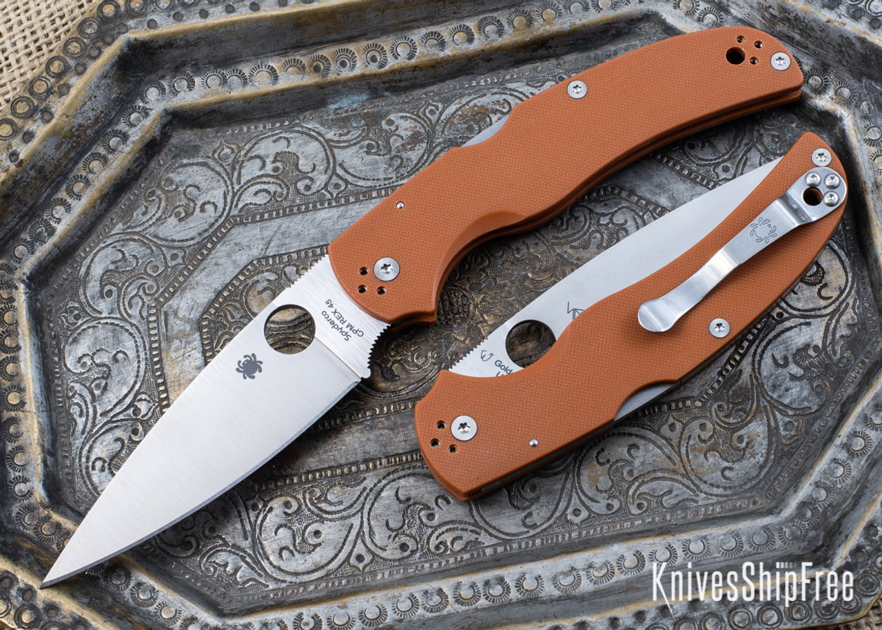 Spyderco: Native Chief Sprint Run - Burnt Orange G-10 - REX 45