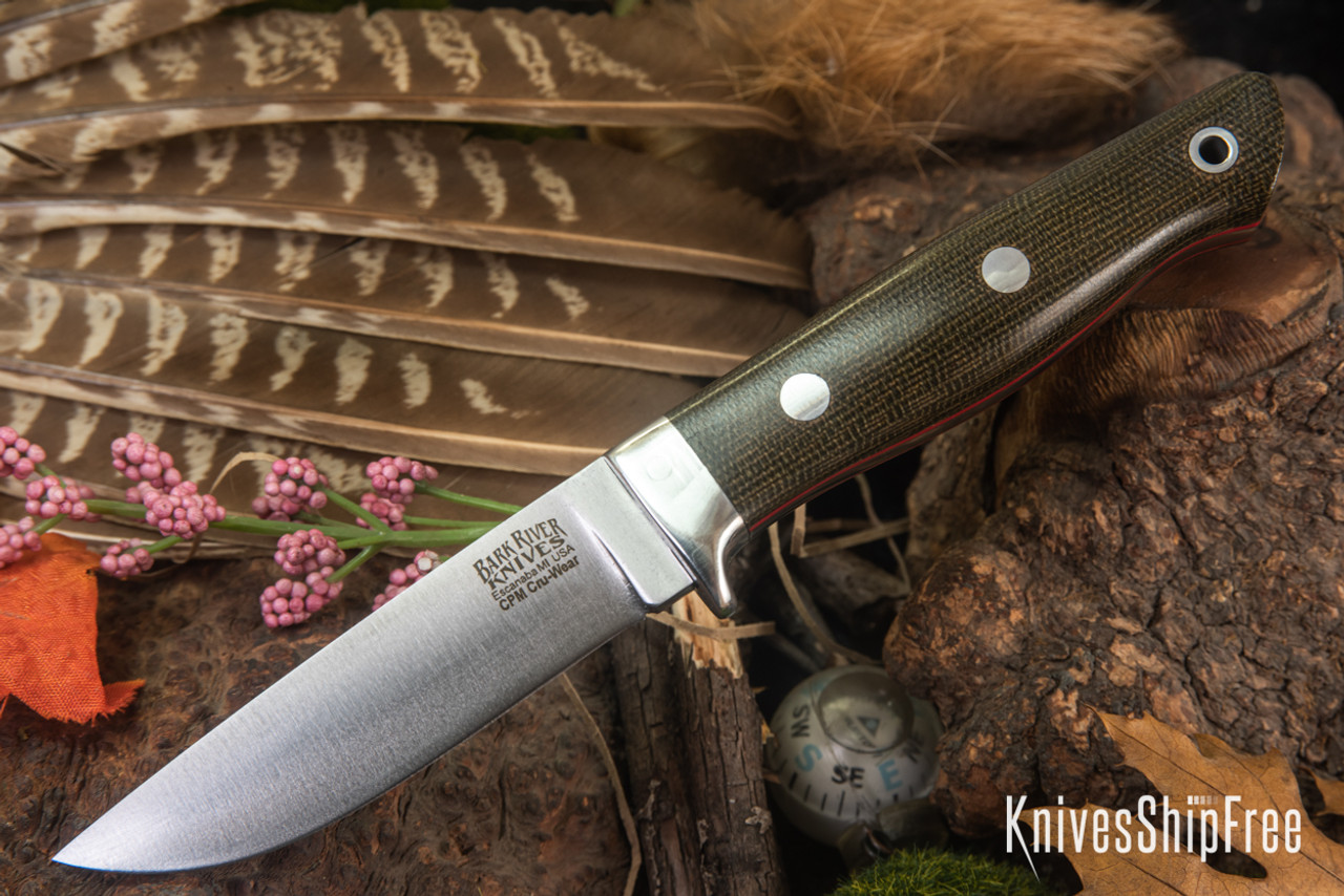 BARK バークリバー　マウンテニア2 Mountaineer II Bark River Knives: Mountaineer II - CruWear - Green Canvas