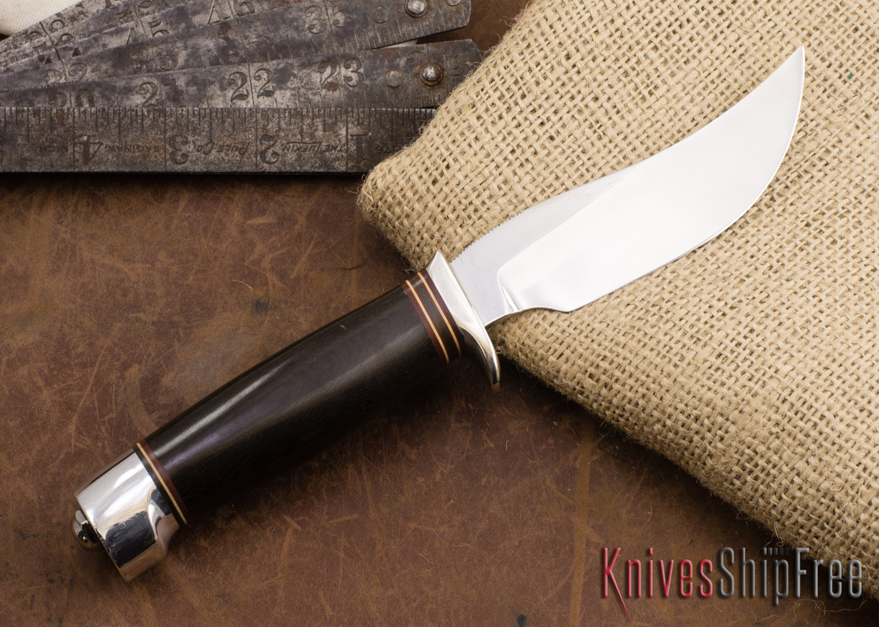 Randall Made Knives: Model 22 Outdoorsman - Black Micarta - Nickel