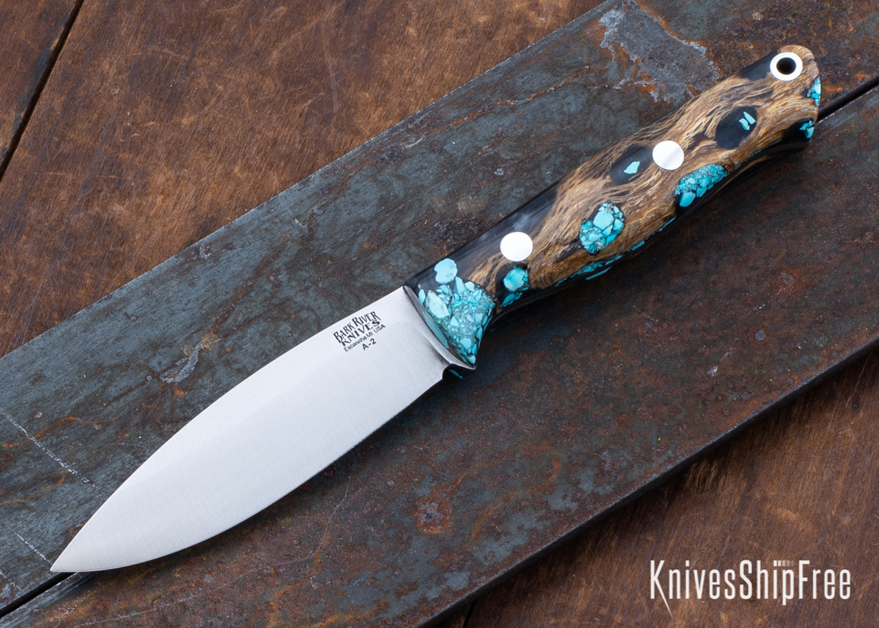 Bark River Knives: UP EDC - Gunmetal Cholla Cactus with Turquoise