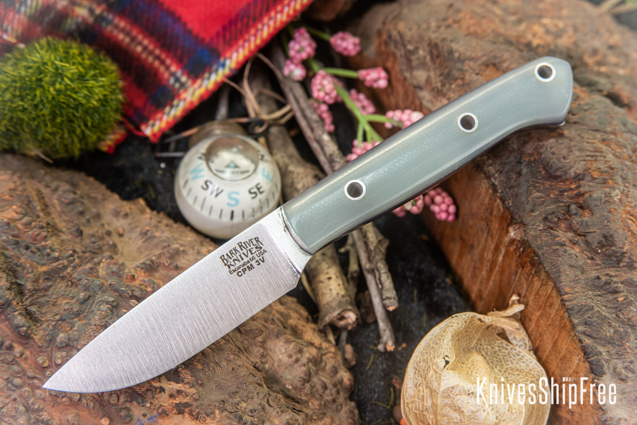 Bark River Knives: Little Creek - CPM 3V - Ghost Green Jade G-10