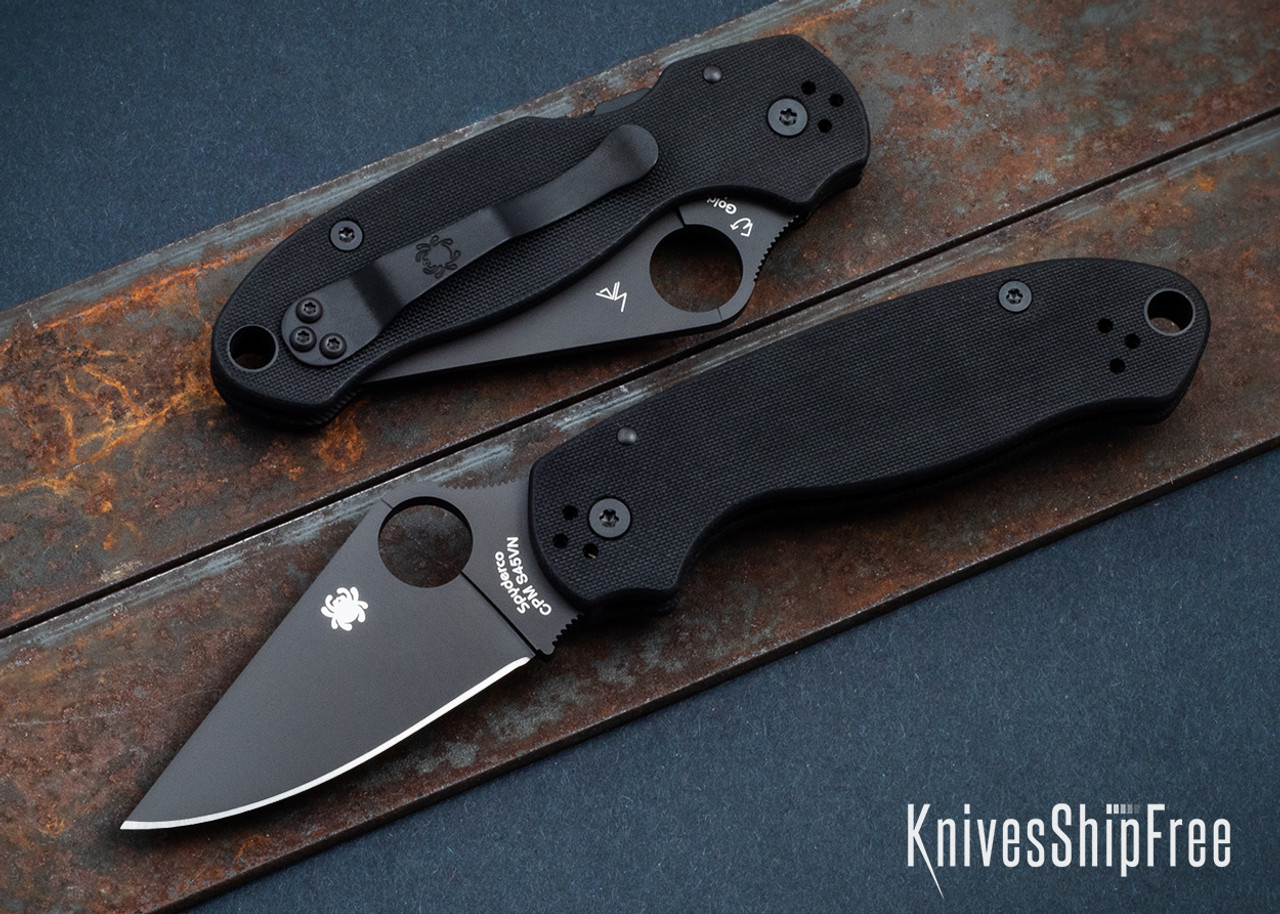 Spyderco: Para 3 - Black G-10 - Black Blade - CPM-S45VN - C223GPBK