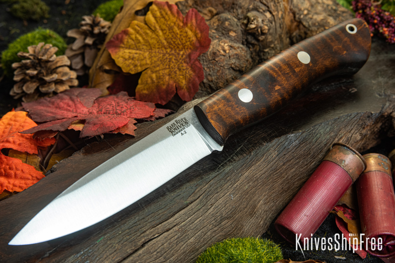 Bark River Knives: Aurora - Dark Curly Maple #1