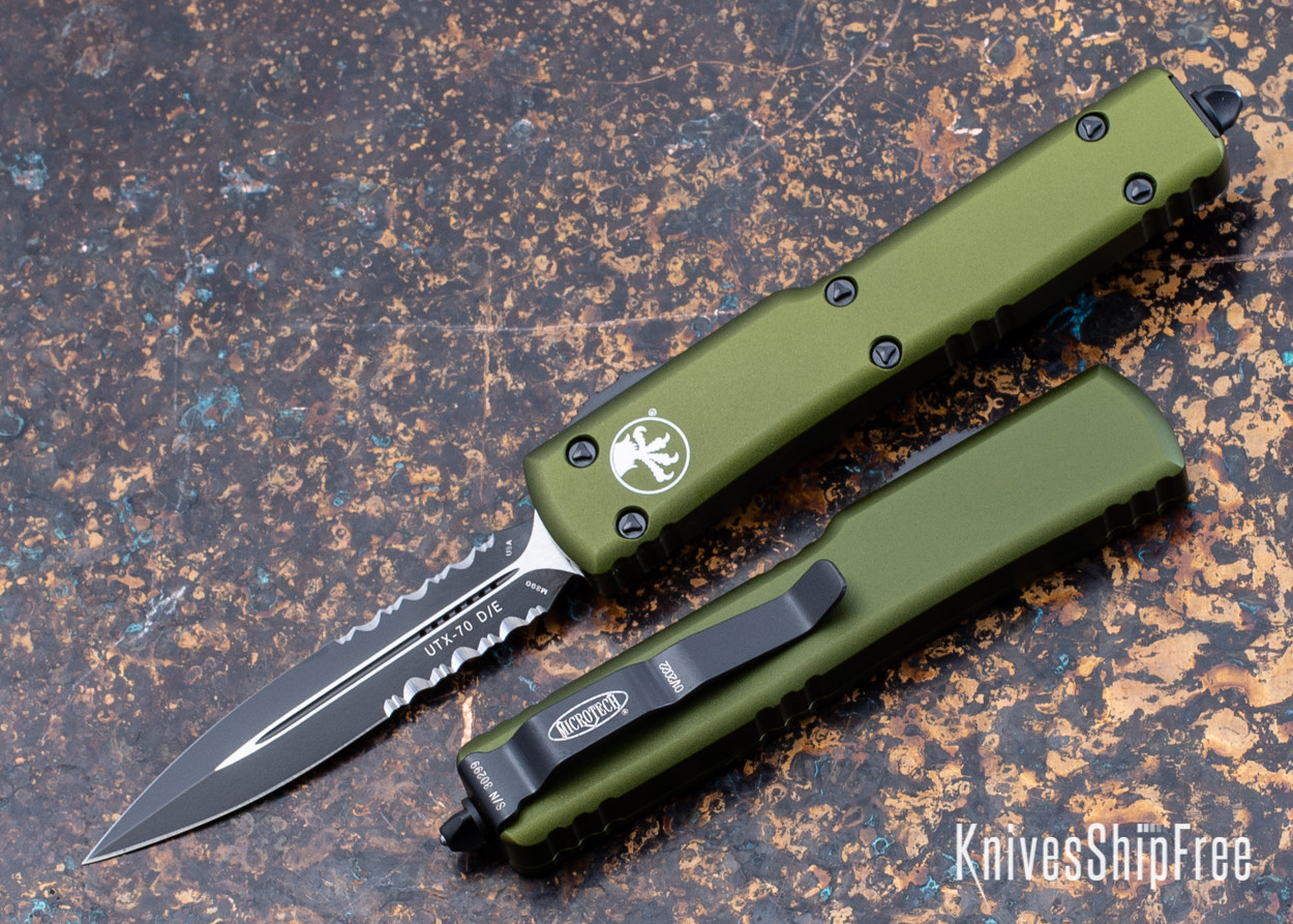 Ult Wear カーキ UTX-70 D/E Distressed OD Green Apocalyptic Double Full Serrated 147-D1