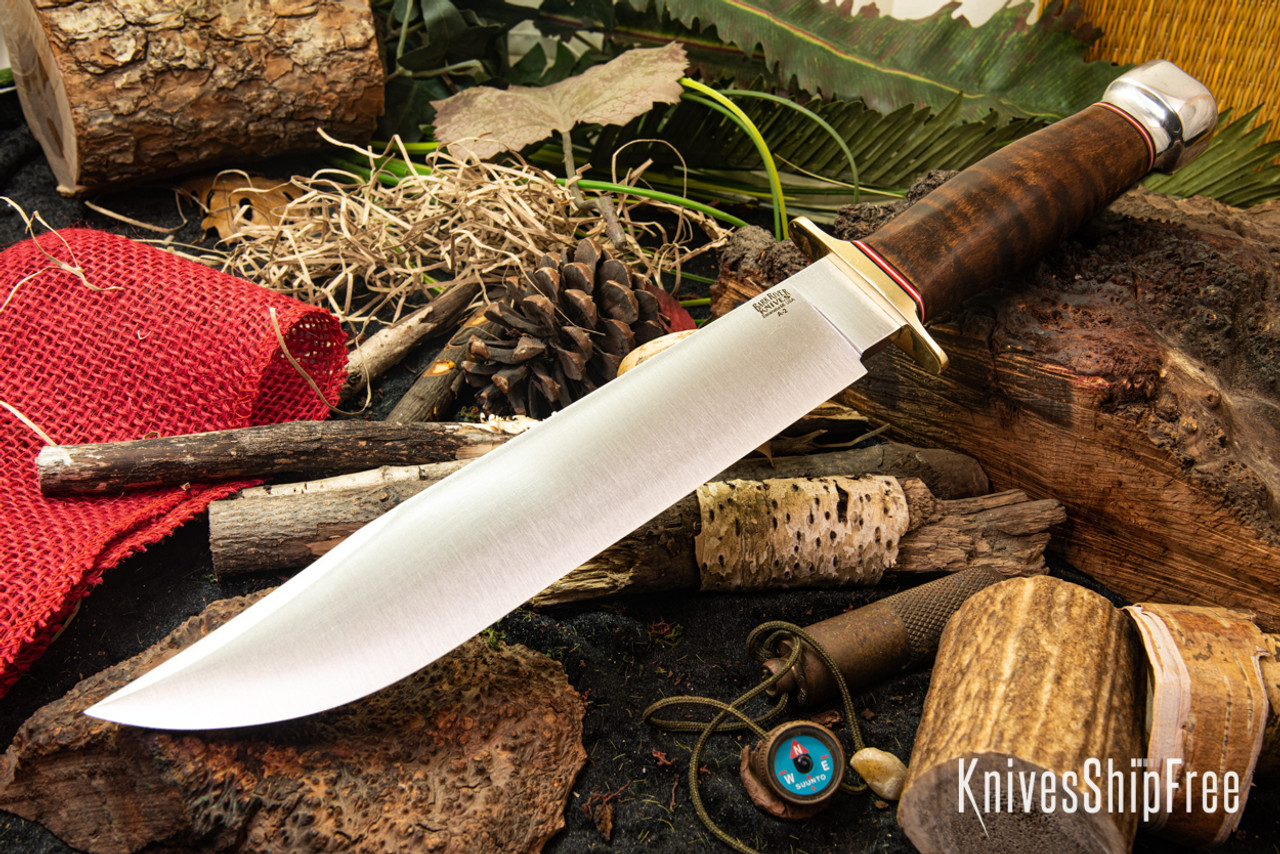 Bark River Knives: 1909 Michigan Bowie - Dark Curly Maple #9