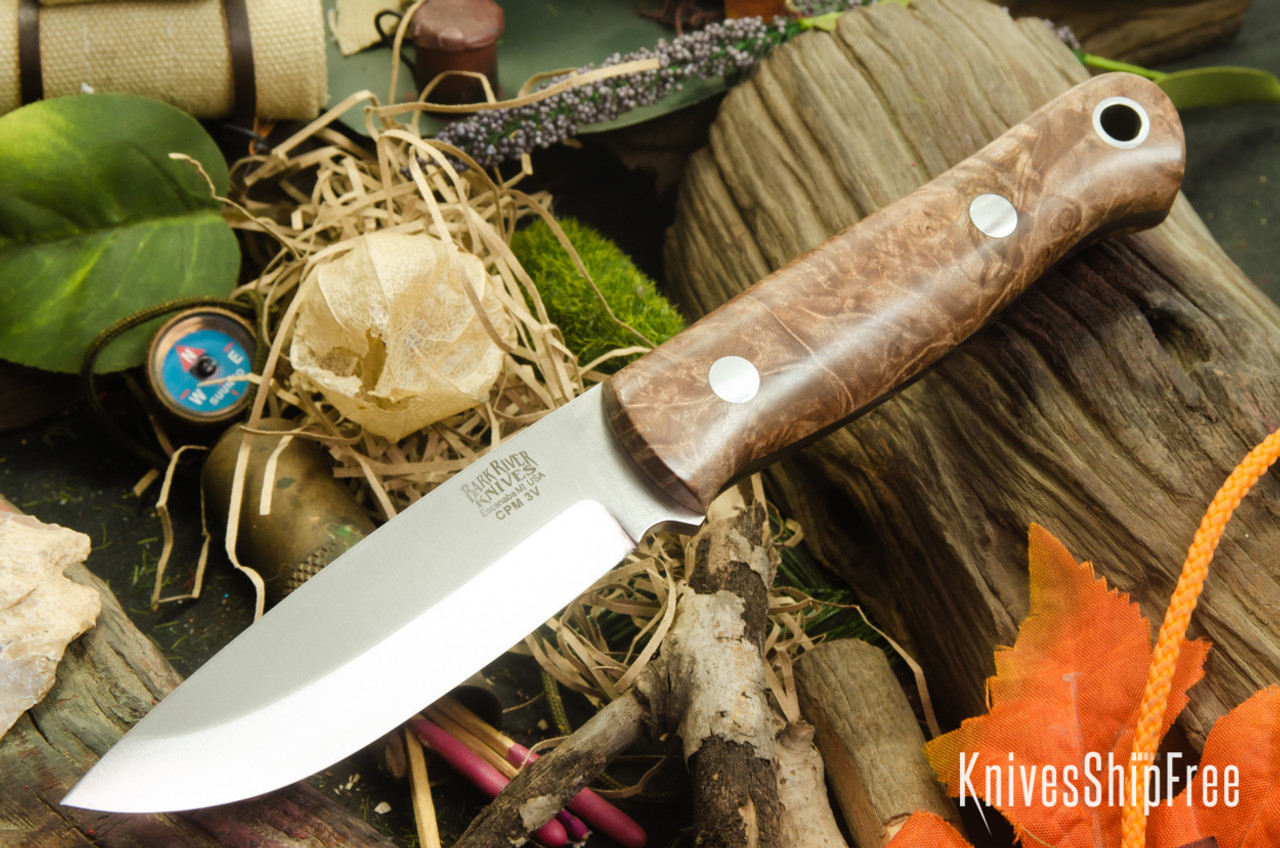 Bark River Knives: Bushcrafter - CPM 3V - Natural Maple Burl #2