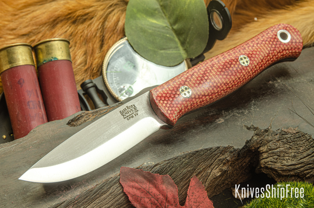 Bark River Knives: Ultralite Bushcrafter - CPM 3V - Firedog Canvas 