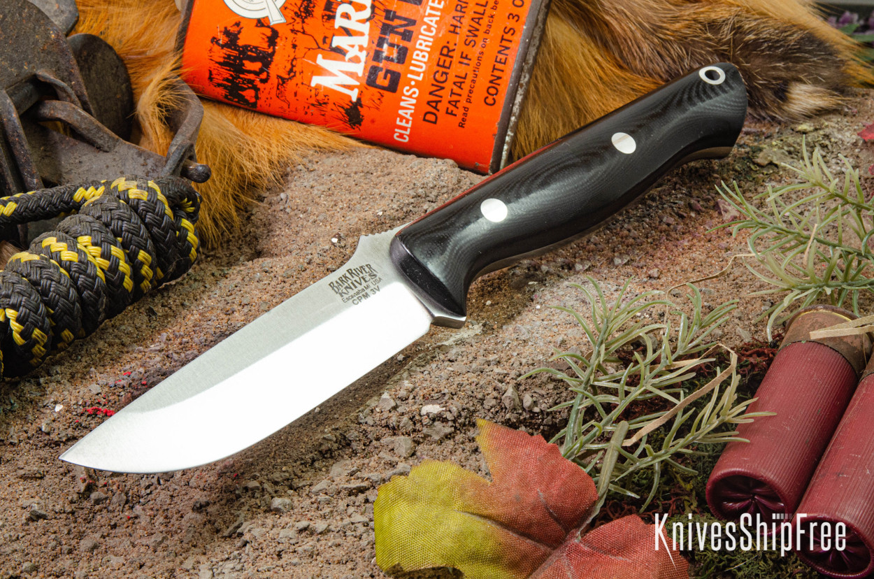 Bark River Knives: Gunny - CPM 3V - Black G-10