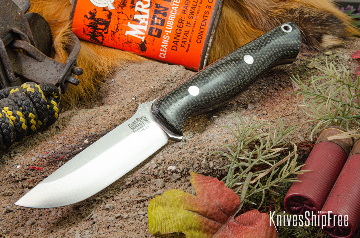 Bark River Knives: Gunny - CPM 3V - Duskdog Canvas Micarta