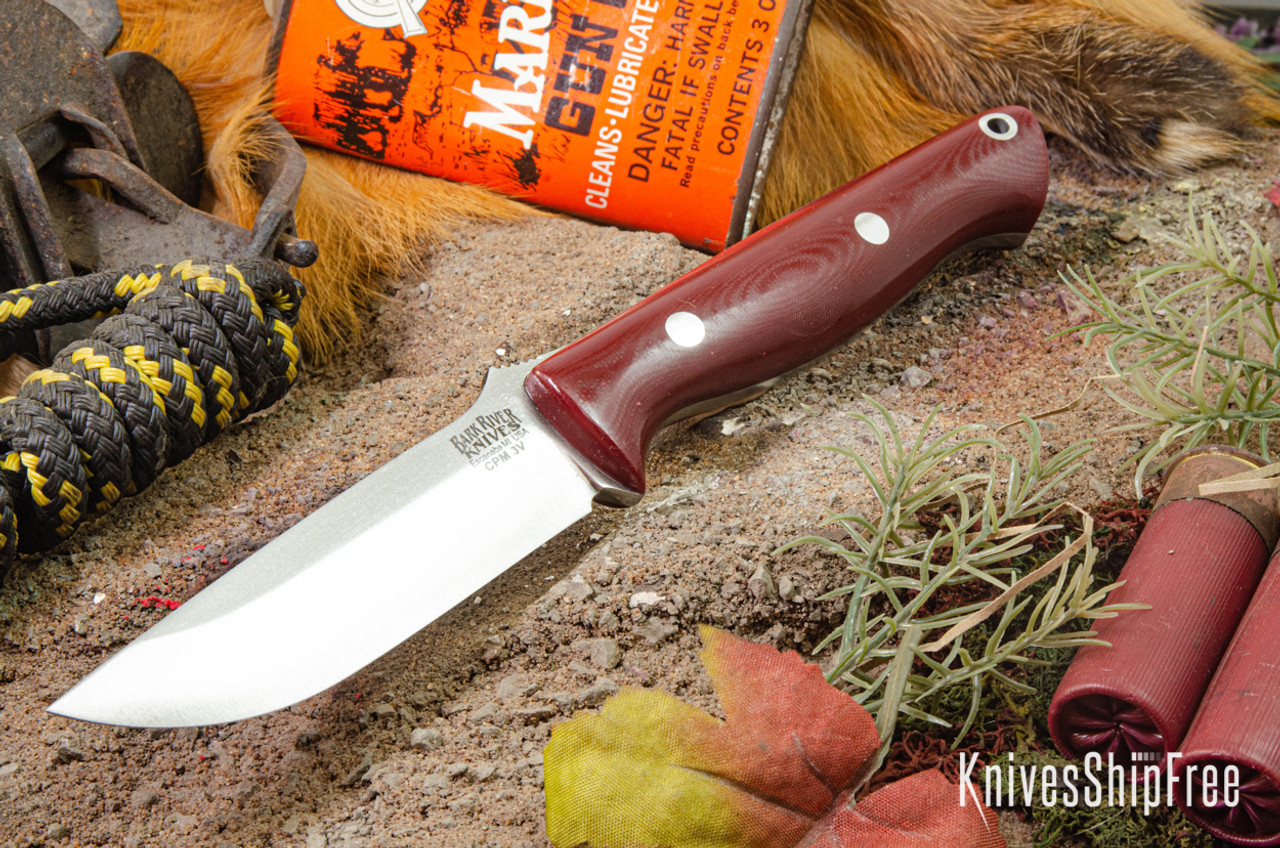 Bark River Knives: Gunny - CPM 3V - Red G-10