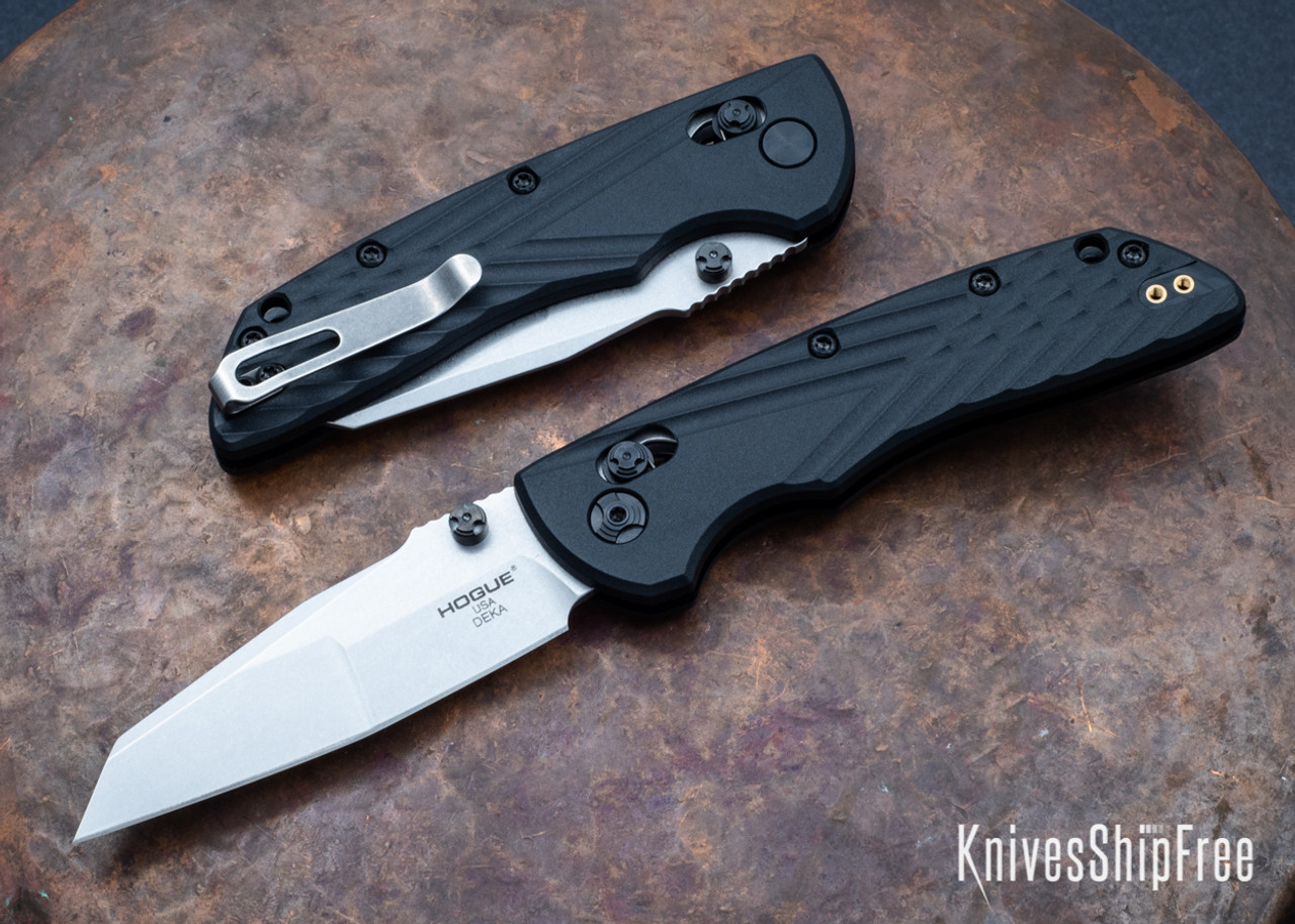 Hogue Knives: Deka - CPM MagnaCut - Wharncliffe - Tumbled Finish