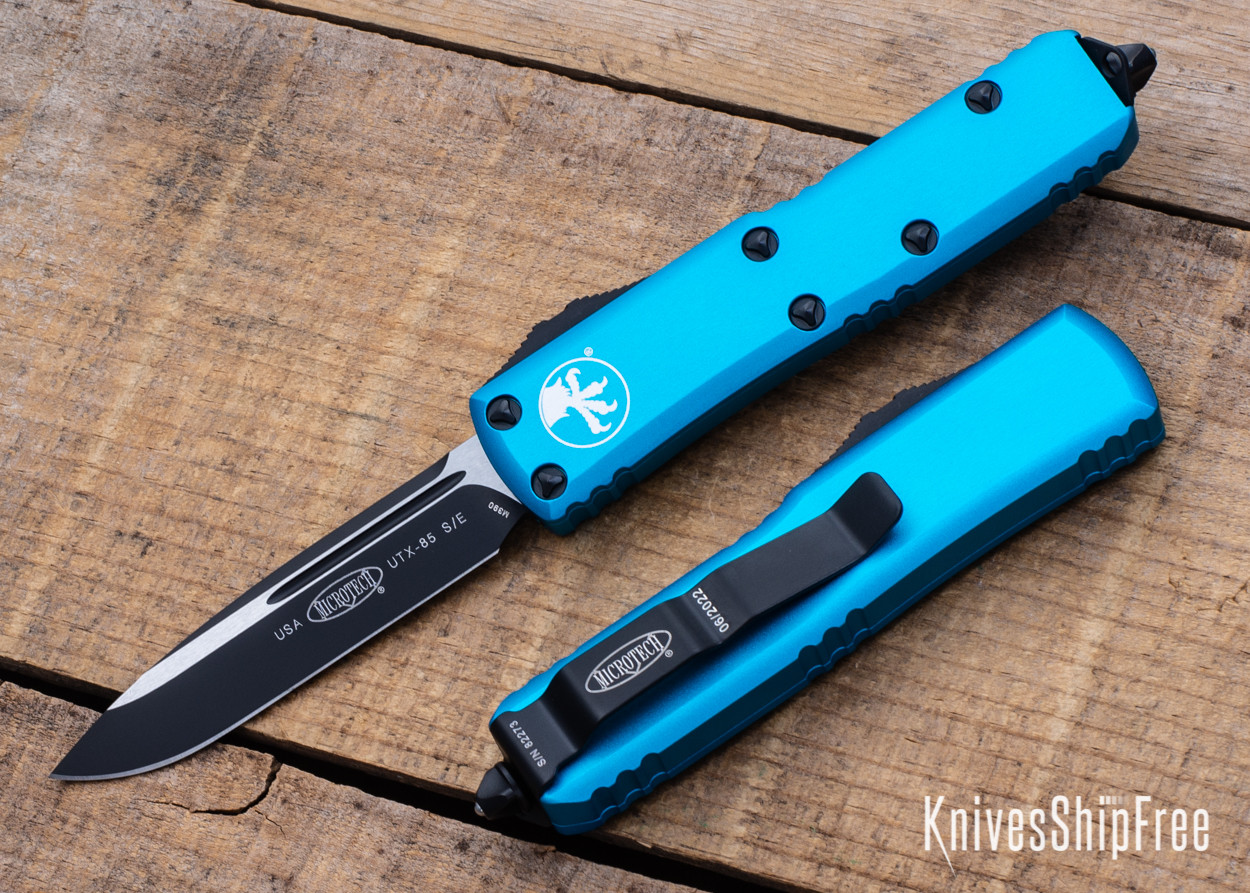 Microtech: UTX-85 - Auto OTF - Single Edge - Black STD Blade ...