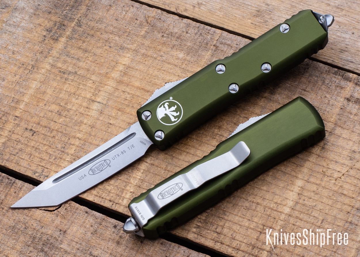 Microtech: UTX-85 - Auto OTF - Tanto Edge - Stonewashed STD Blade