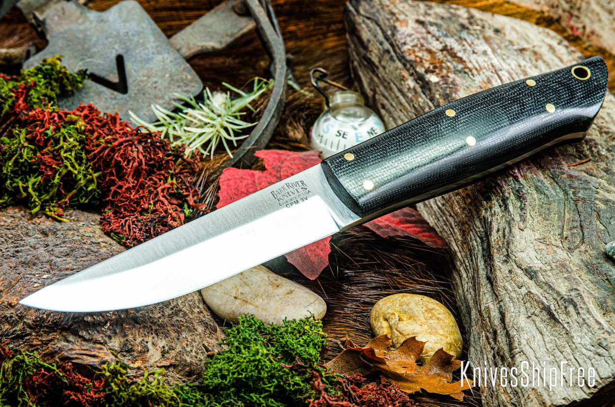 Bark River Knives: Puukko 3V - Black Canvas Micarta