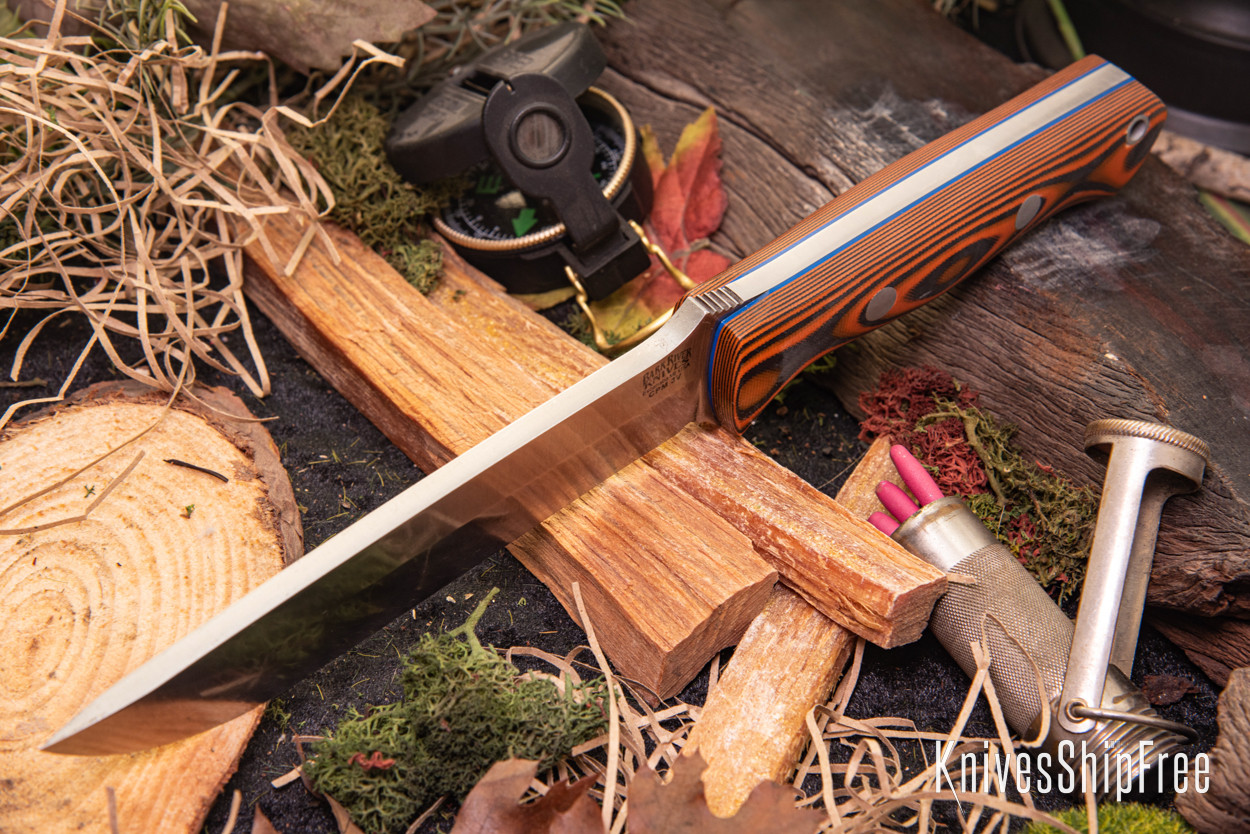 Bark River Knives: Bravo 1.5 - CPM 3V - Orange & Black Suretouch