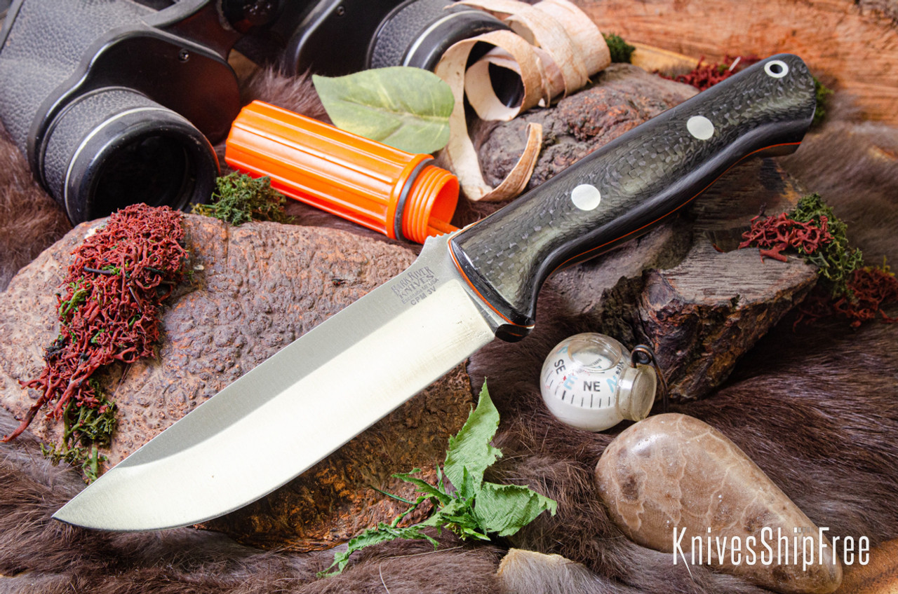 Bark River Knives: Bravo 1.25 - CPM 3V - Black Carbon Fiber