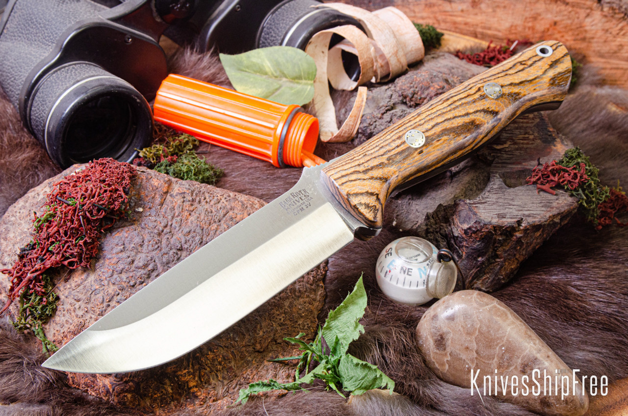 Bark River Knives: Bravo 1.25 - CPM 3V - Bocote - Black Liners