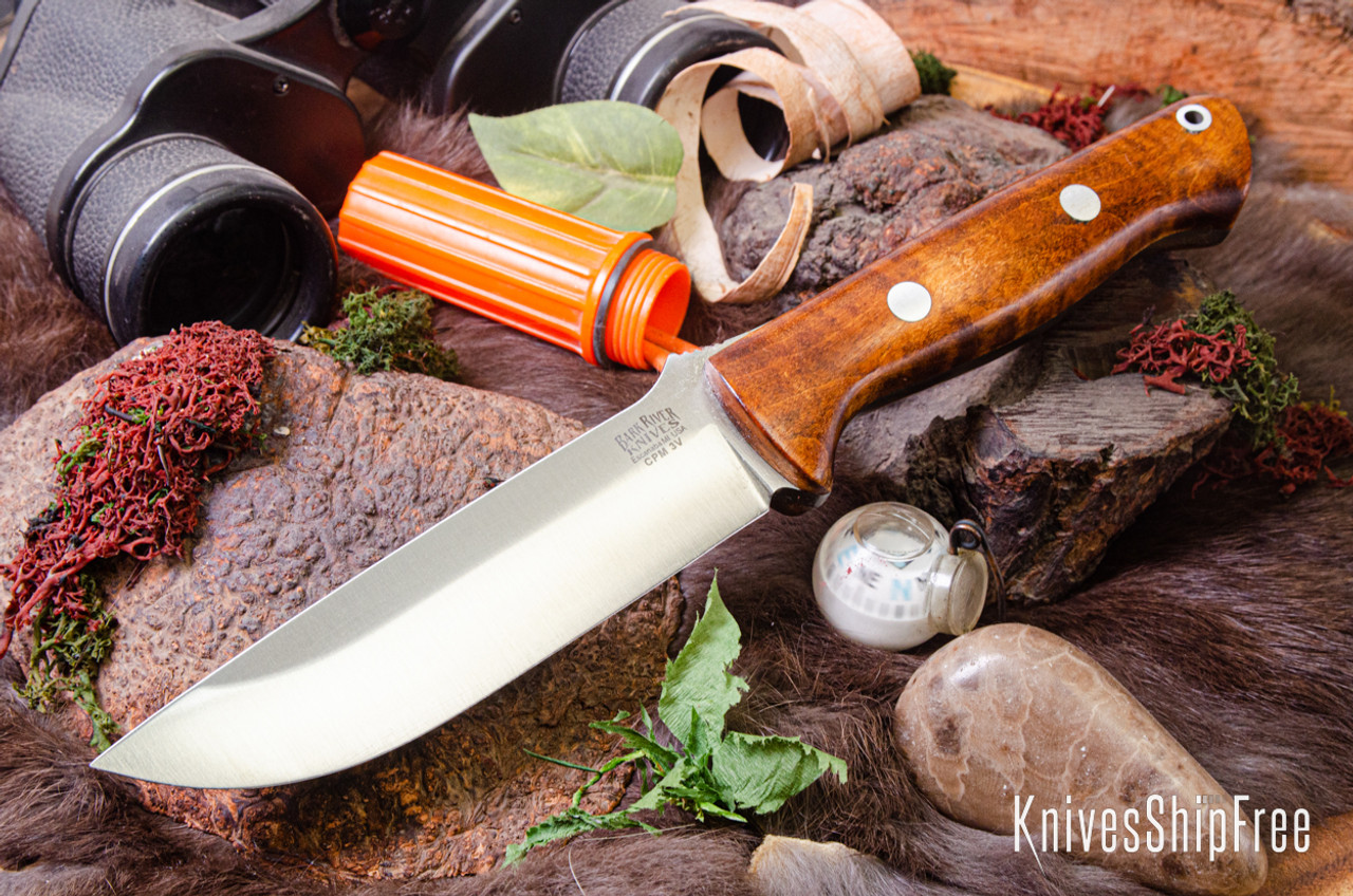 Bark River Knives: Bravo 1.25 - CPM 3V - Dark Curly Maple #1