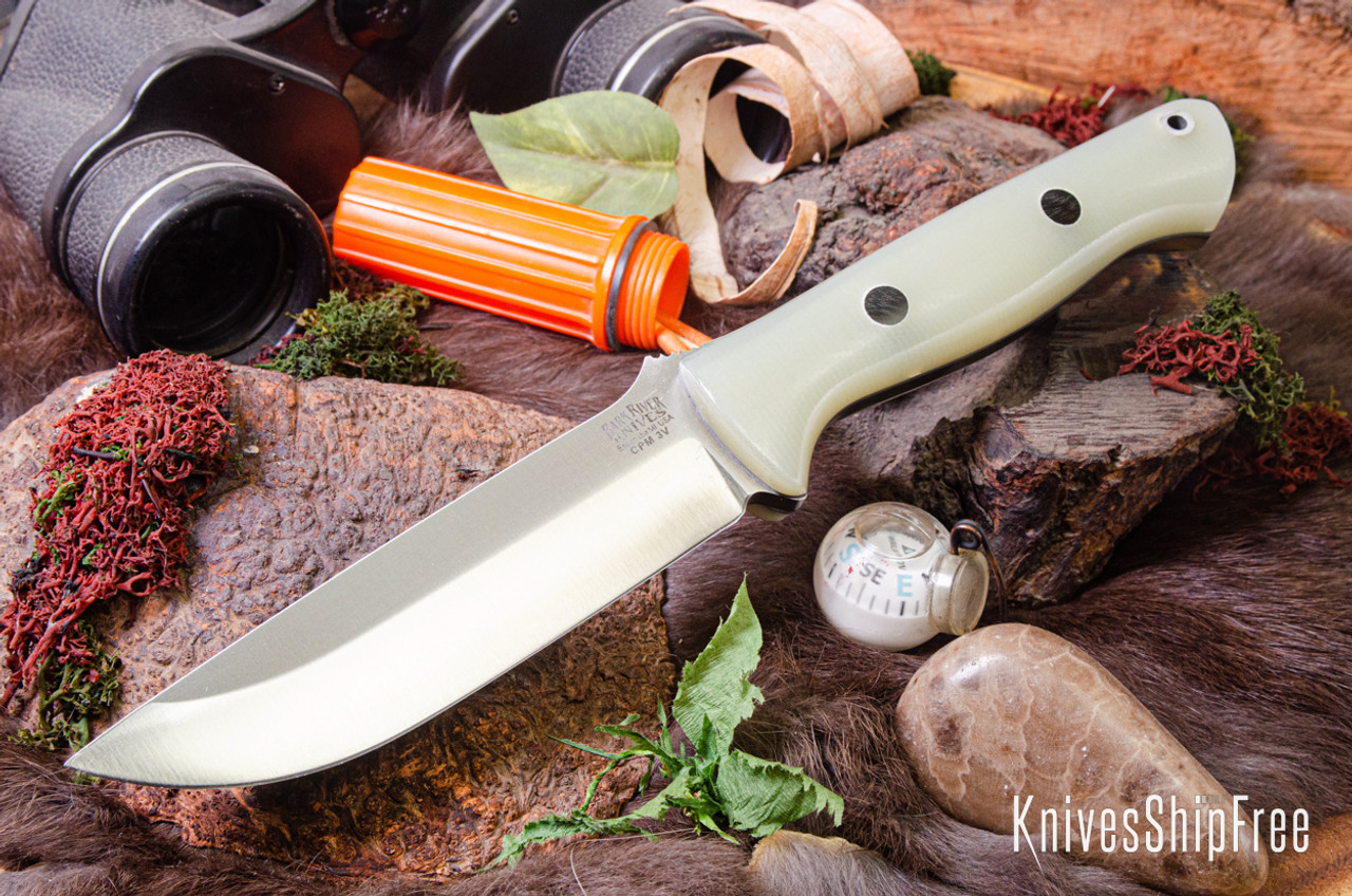 Bark River Knives: Bravo 1.25 - CPM 3V - Dune G-10 - Gray Liner