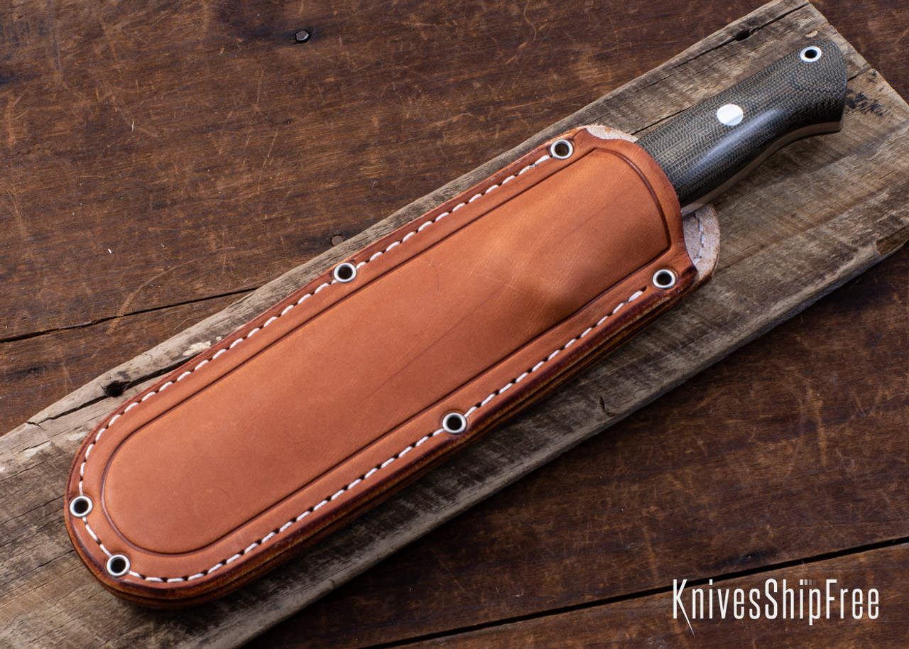 Bark River Knives: Bravo 1.25 - CPM 3V - Navy Burlap - Sea Blue