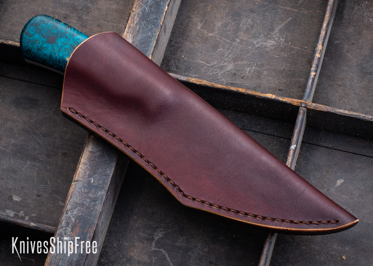 Jeff Davidson Custom Knives IBEX Hunter Stonewashed 80CrV2 Blue