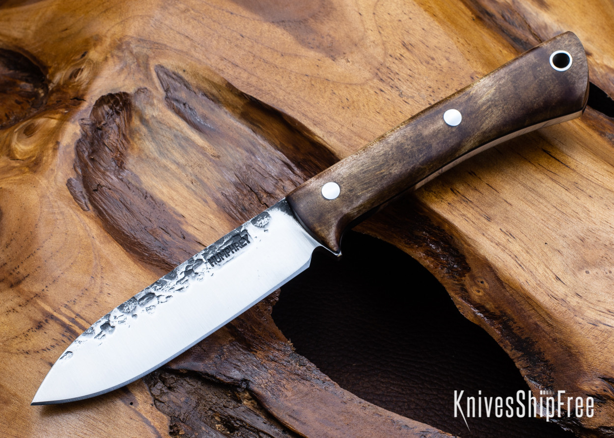 Lon Humphrey Knives: Gold Digger - Forged 52100 - Dark Curly Maple