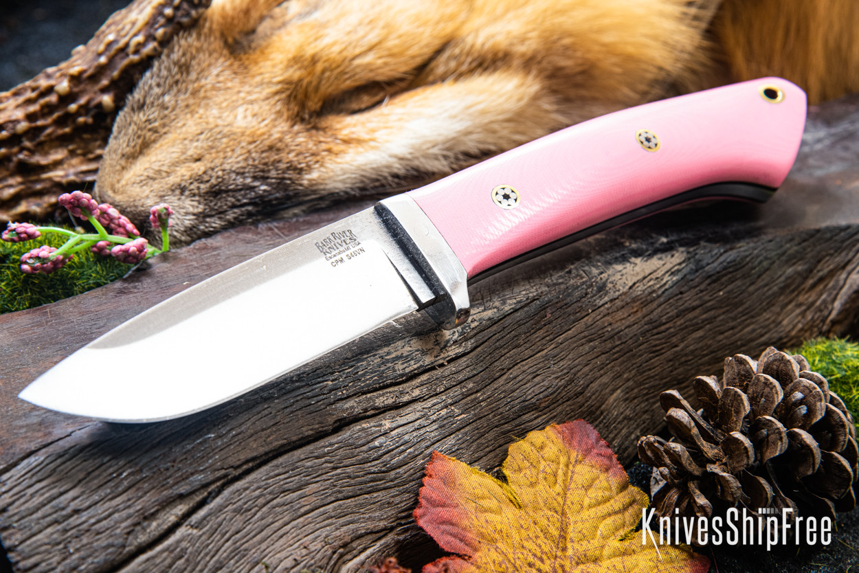 Bark River Knives: Classic Drop Point Hunter - CPM S45VN - Pink G