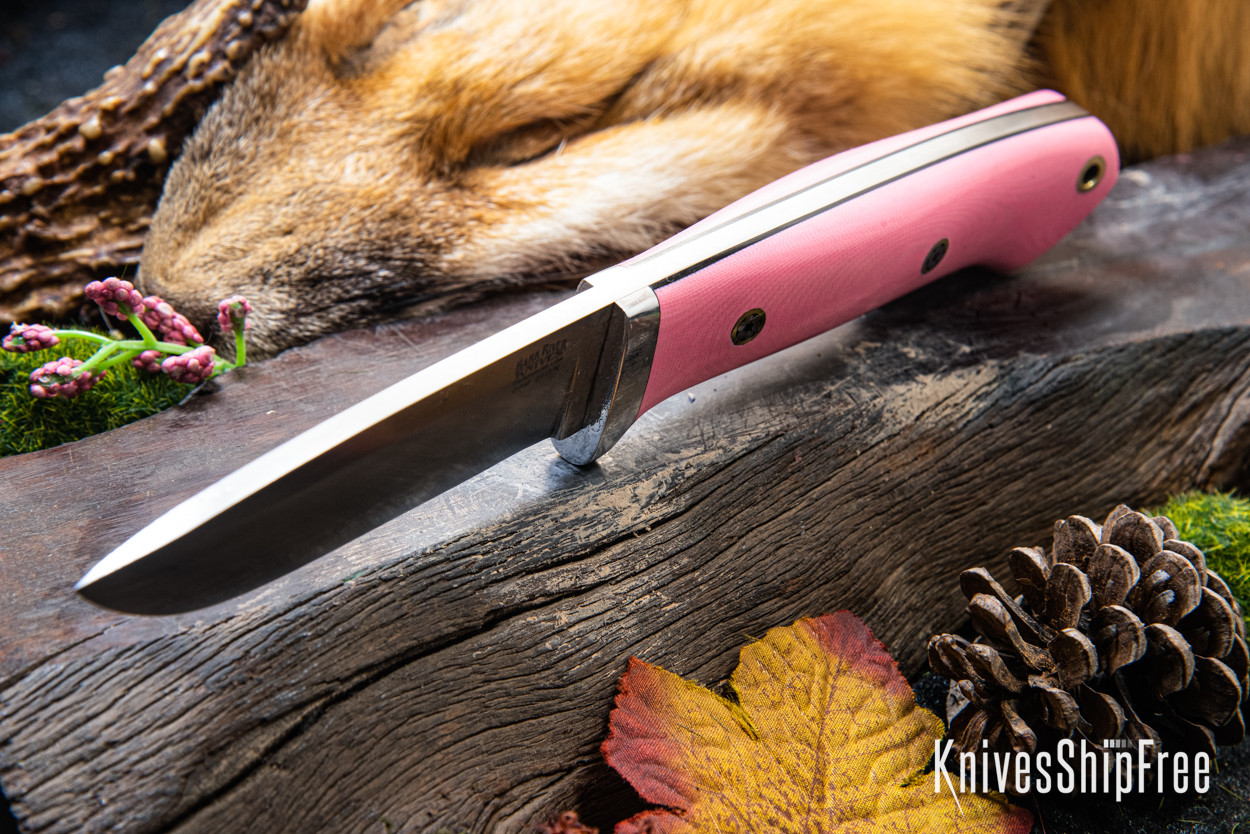 Bark River Knives: Classic Drop Point Hunter - CPM S45VN - Pink G