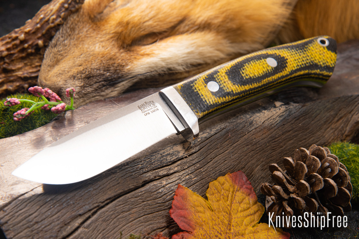 Bark River Knives: Classic Drop Point Hunter - CPM S45VN - Yellow 