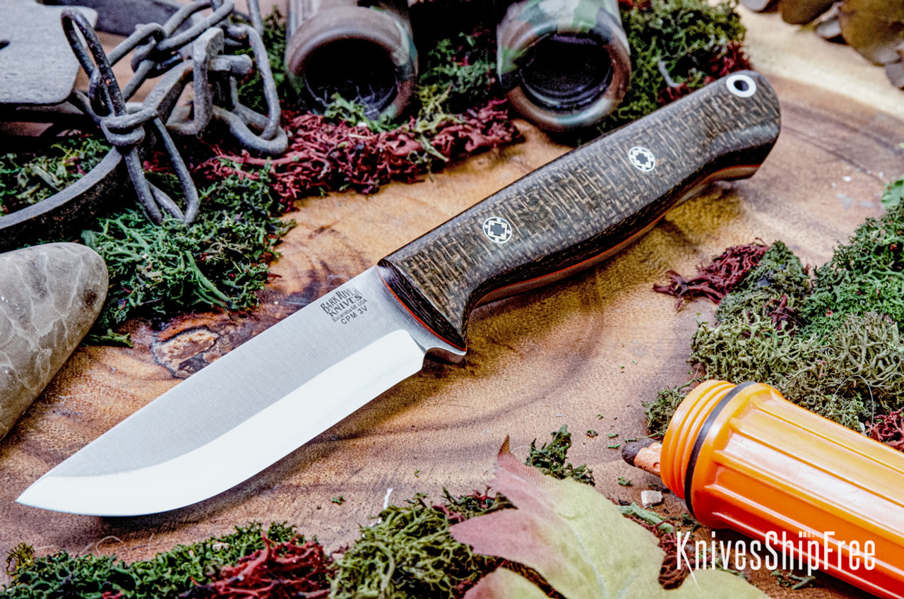  Peak - BARK バークリバー GUNNY SCANDI CPM-3V Bark River Knives: Gunny Scandi - CMP 3V - Black Canvas