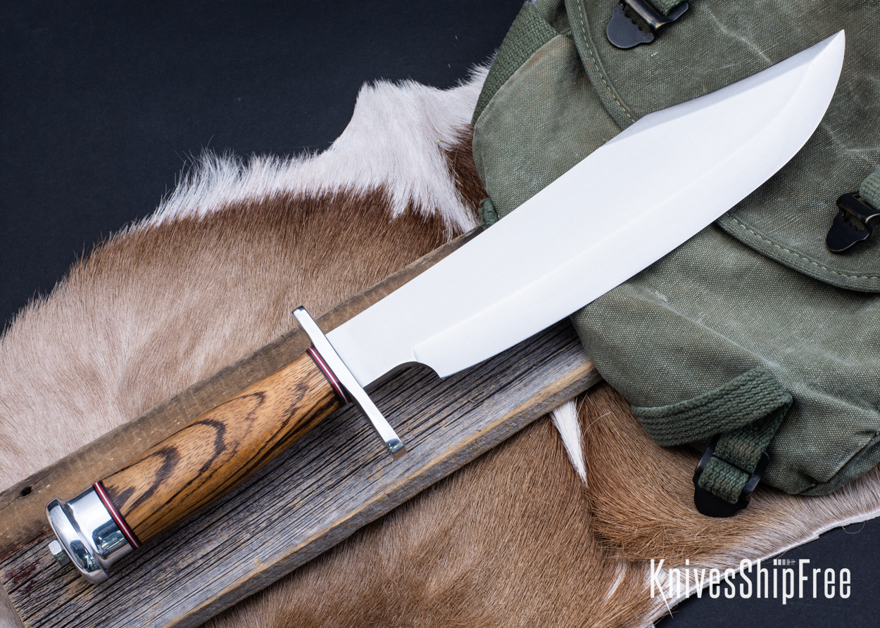Bark River Knives Shining Mountain Bowie Zebrawood