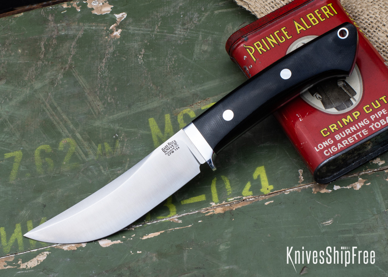 Bark River Knives: Classic Trailing Point - Black Canvas Micarta