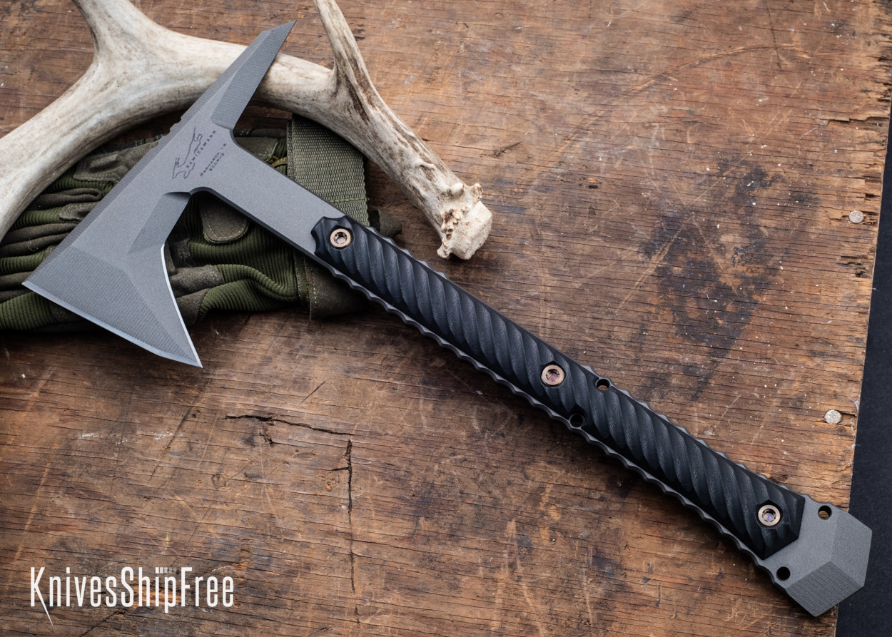 RMJ Tactical: Ragnarok 14 - Textured Black G-10 - 80CrV2