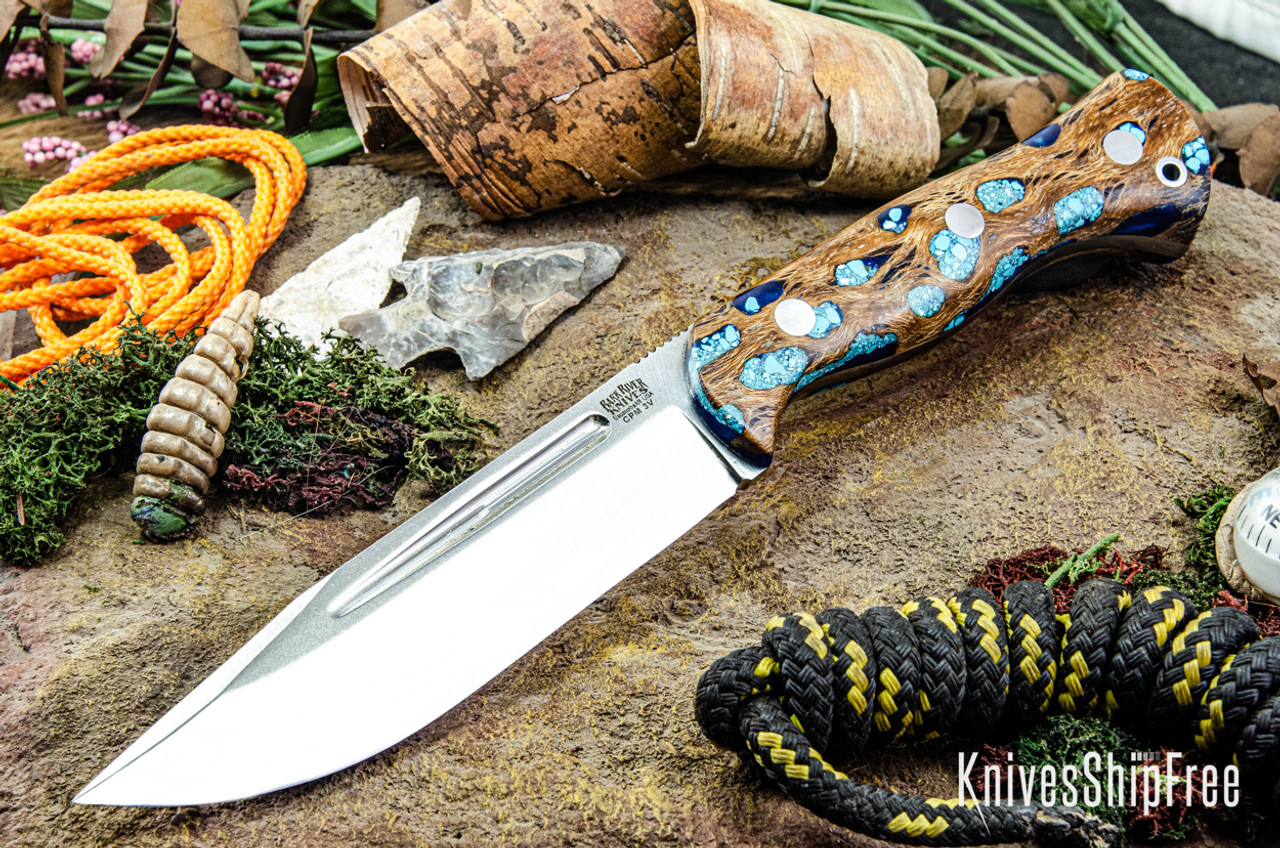 Bark River Knives: Cub - CPM 3V - Blue Cholla Cactus with 