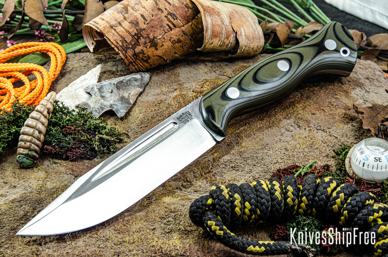 Bark River Knives: Cub - CPM 3V - Ranger Green & Black G-10