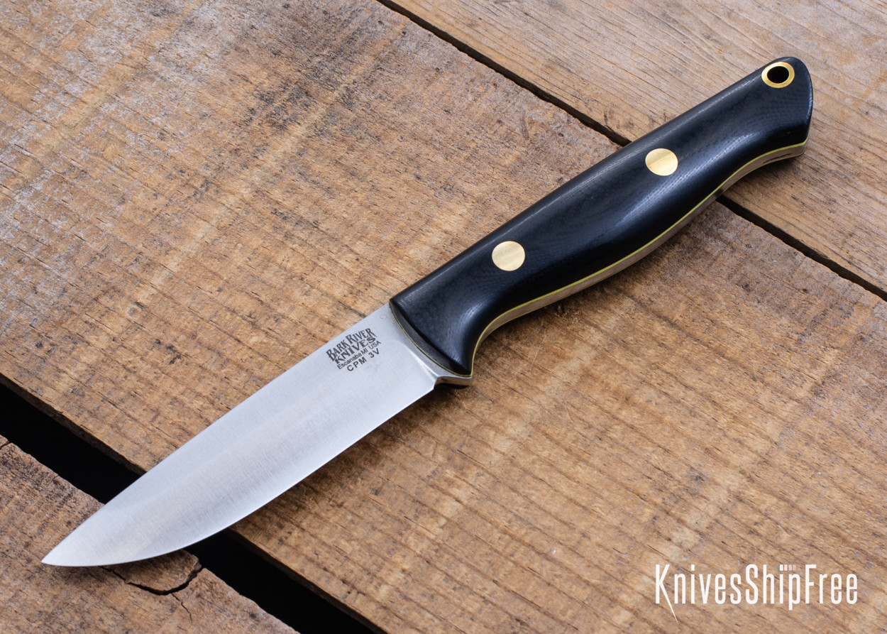 Bark River Knives: Bravo EDC - CPM 3V - Black & Gold L.E. - Rampless 