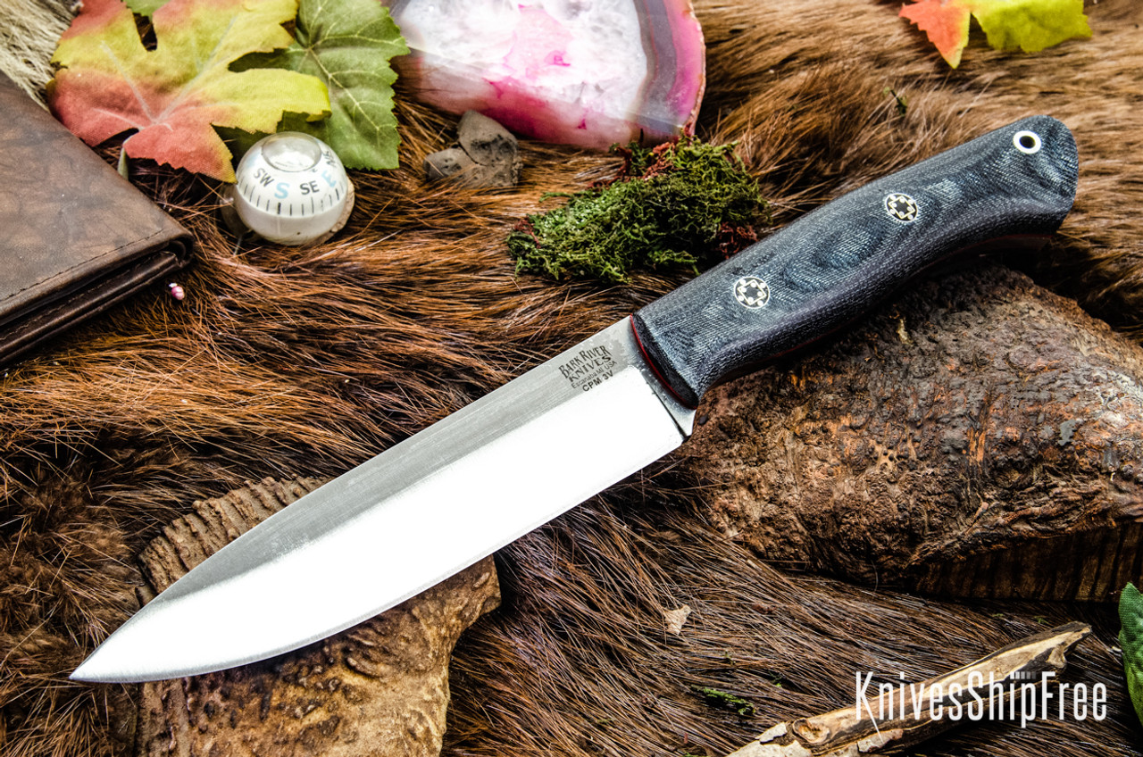 BARK  KNIVES  オーロラ Bark River Knives: Aurora Scandi 3V - Cocoa Maple Burl