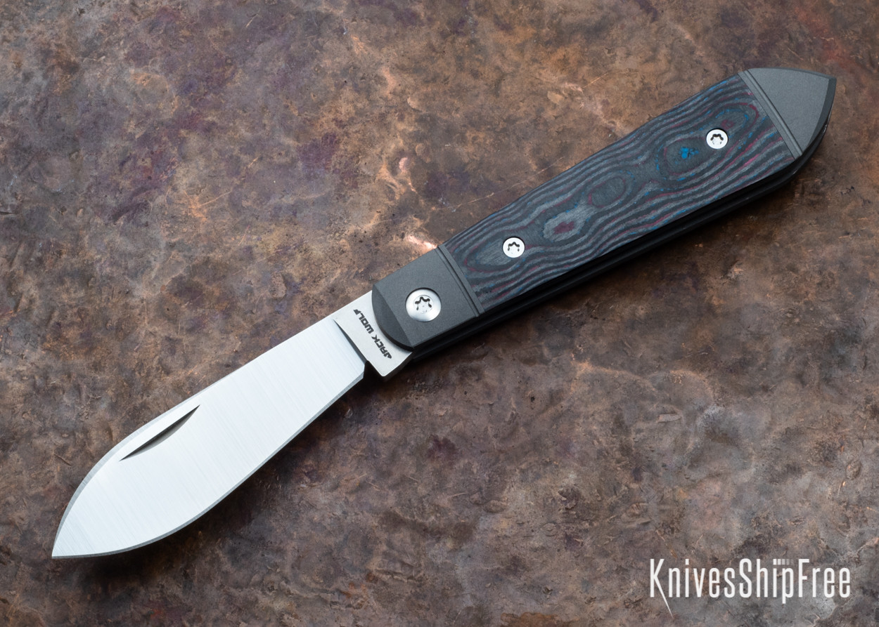 Jack Wolf Knives: Low Drag Jack - CamoCarbon Miami - Titanium